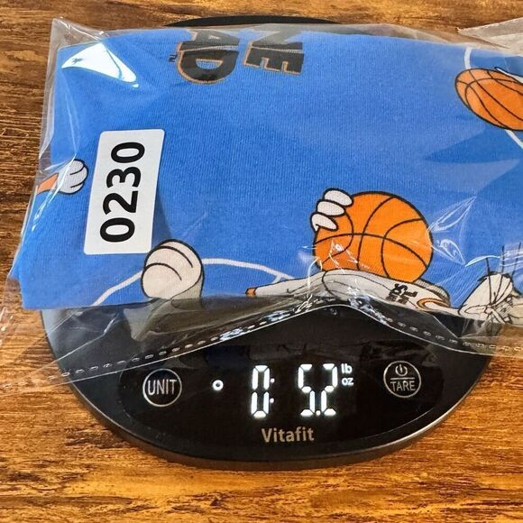 Space Jam Sz L Tune Squad Slam Dunk Shirt A New Legacy Print All Over Blue 0230 - Picture 10 of 10